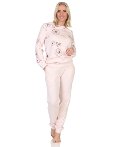 Пижама Langarm Kuschel Interlock Langarm Florale Optik, розовый Normann