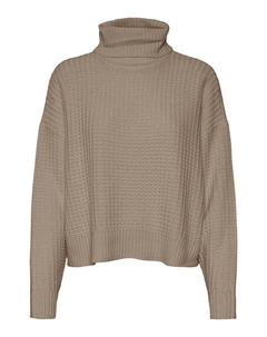 Пуловер Rollkragen, серо-коричневый Vero moda