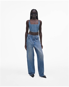 Корсет из денима, цвет Light Blue Crystal Marc jacobs