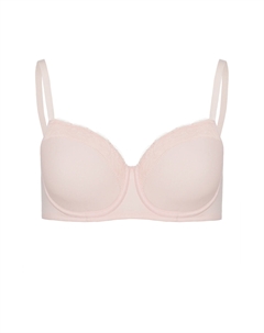 Бюстгальтер с косточками Schalen BH Cotton Lace, цвет powder Hanro