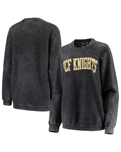 Женский черный пуловер с аркой UCF Knights Comfy Cord Vintage Wash, базовый пуловер с аркой, толстовка для женщин Unbranded