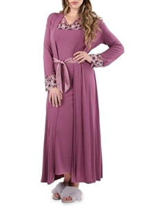 Длинный Халат с цветочной вышивкой, tulipwood Memoi