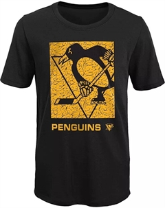 Молодёжная футболка НХЛ Питтсбург Пингвинз Сосер Пас чёрная Outerstuff