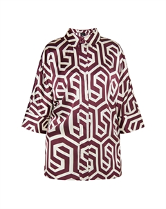 Блуза Hemd, цвет Wollweiss Bordeaux Dreimaster