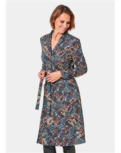 Платье Bluse, цвет petrol/dunkelrot/gemustert Goldner