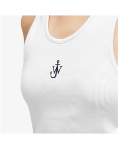 Майка с вышивкой Anchor, белый Jw anderson