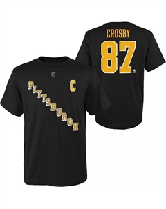 Молодёжная футболка НХЛ Питтсбург Пингвинз Сидни Кросби № 87 чёрная Outerstuff