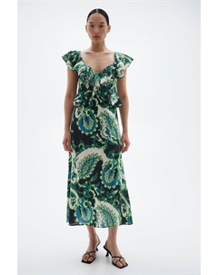 Платье с воланами, синий H&m