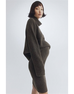 Юбка для мамы из ребристой вязки, зеленый H&m