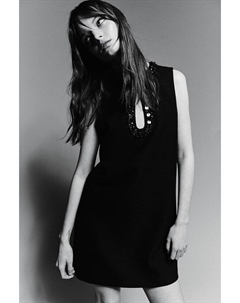 Платье со стразами, черный H&m