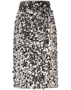 Юбка с пайетками, серебряный Dolce&gabbana