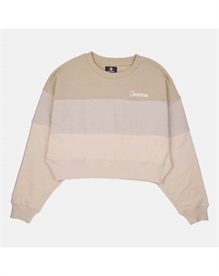 Женская блузка с цветными блоками тамбурного шва, бежевый Converse