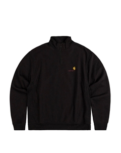 Свитер half zip american script sweat, черный Carhartt wip