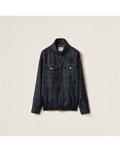 Клетчатый пиджак, синий Miu miu