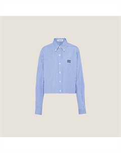 Рубашка из поплина, синий Miu miu