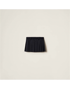 Короткая плиссированная юбка в тонкую полоску, синий Miu miu