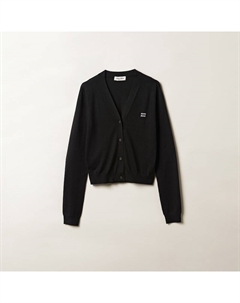 Кардиган из кашемира и шелка, черный Miu miu