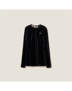 Бархатное платье, черный Miu miu