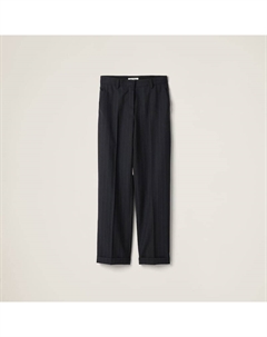 Брюки в тонкую полоску, черный Miu miu