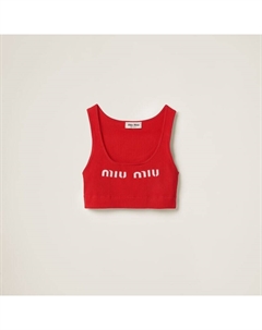 Вискозный топ, красный Miu miu