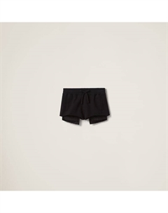 Хлопковые шорты, черный Miu miu