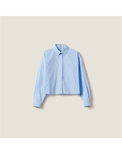 Рубашка из поплина, голубой Miu miu