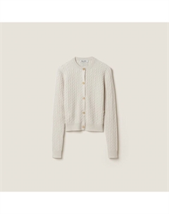 Кашемировый кардиган, белый Miu miu