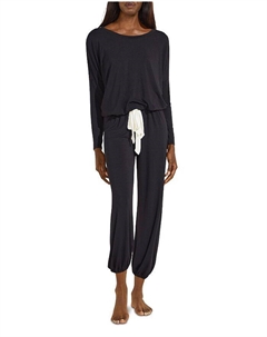 Пижамный комплект с напуском Gisele, черный Eberjey
