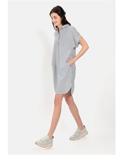 Короткое платье Gestreiftes Schlupf aus leichter Baumwolle, цвет blau-weiß Camel active