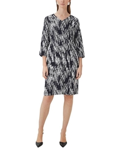 Длинное платье, цвет dunkelblau/weiß Comma,