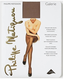 Полупрозрачные матовые колготки плотностью 40 ден, коричневый Philippe matignon