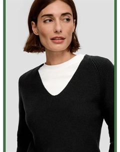 Пуловер sOliver Strick langarm, черный S.oliver