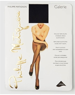 Полупрозрачные матовые колготки плотностью 40 ден, черный Philippe matignon