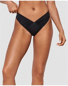Бразильские плавки бикини с V-образным вырезом, черный Gisela