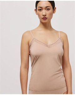 Женская майка на бретелях из цветочного кружева, цвет Natural Ysabel mora