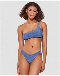 Бразильские плавки бикини с V-образным вырезом, синий Gisela