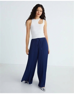 Длинные плиссированные брюки, темно-синий Guess