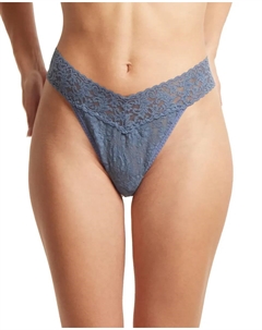 Кружевные стринги V-образной формы с высокой талией, серый Hanky panky