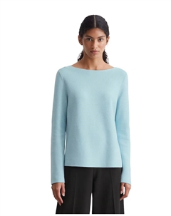 Женский тонкий свитер из органического хлопка, синий Marc o'polo