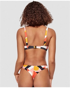 Бразильские плавки бикини с V-образным вырезом и геометрическим принтом, мультиколор Gisela