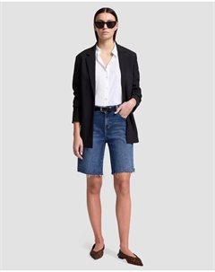 Джинсовые шорты со средней посадкой, темно-синий 7 for all mankind