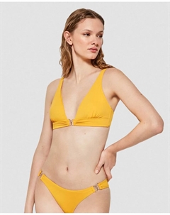 Классические плавки бикини из однотонной ткани, цвет Mostaza Gisela