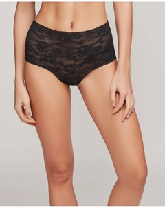 Трусики с высоким запахом, вырезанные лазером, черный Gisela