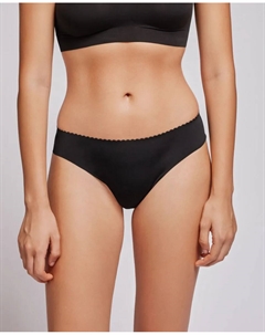 Невидимые бразильские трусики с лазерной вырезкой, черный Gisela