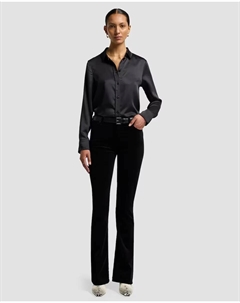 Hw ali женские расклешенные брюки с завышенной талией, черный 7 for all mankind