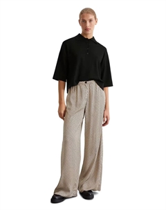 Широкие женские джоггеры с принтом из чистой вискозы, цвет Natural Marc o'polo