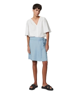 Короткая юбка из мягкой джинсовой ткани, синий Marc o'polo