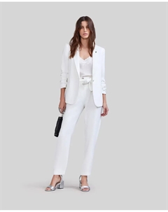 Женские прямые брюки с карманами и шлевками для ремня, цвет Crudo Ikks