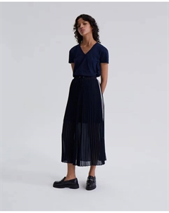 Плиссированная юбка с эластичной талией, темно-синий Ikks
