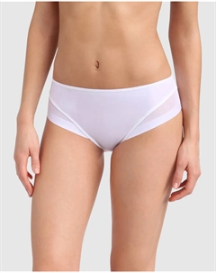 Классические трусы из мягкой микрофибры и сетчатыми деталями, белый Dim